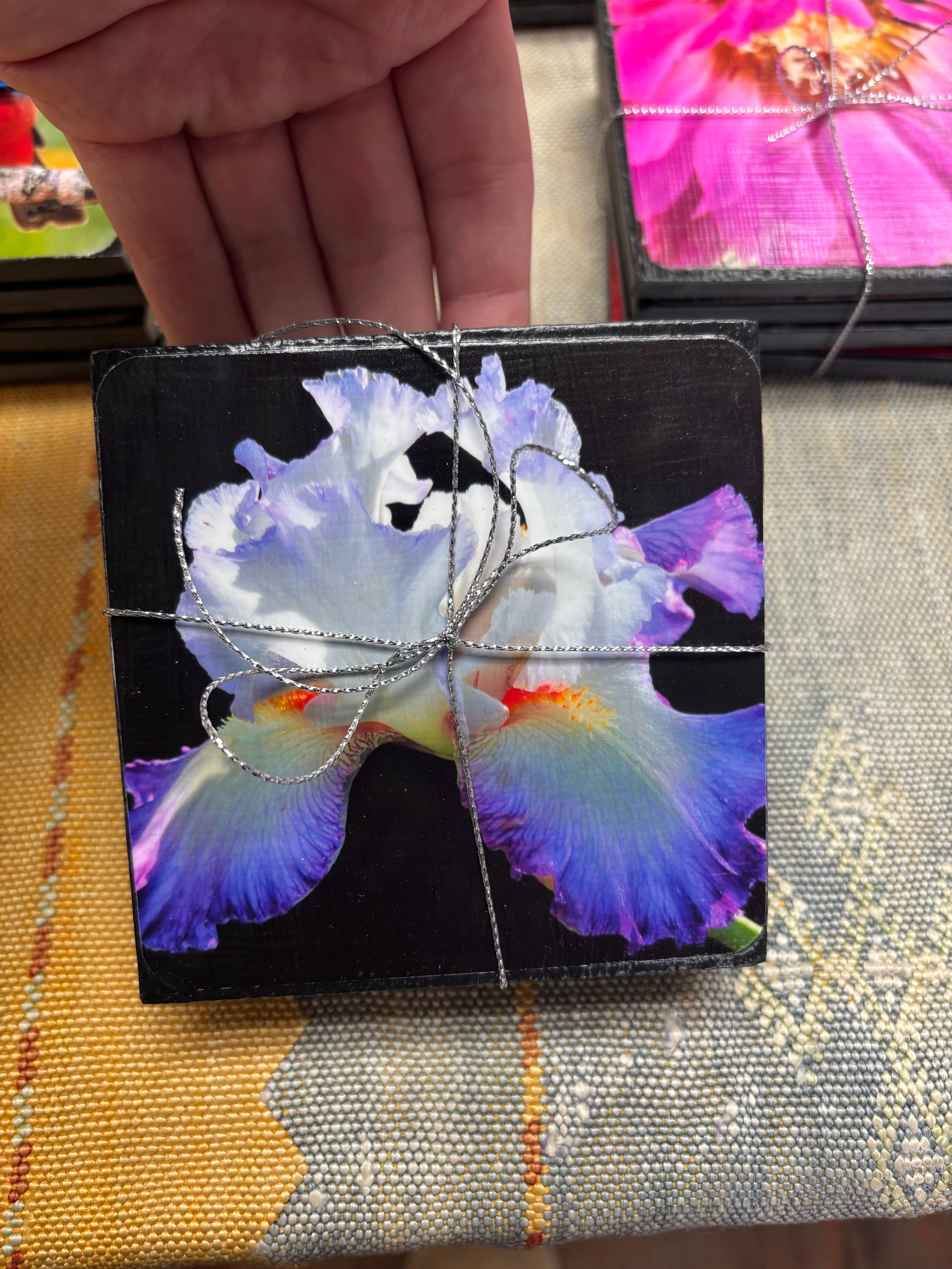 4-Pack of Coasters Garden Flowers