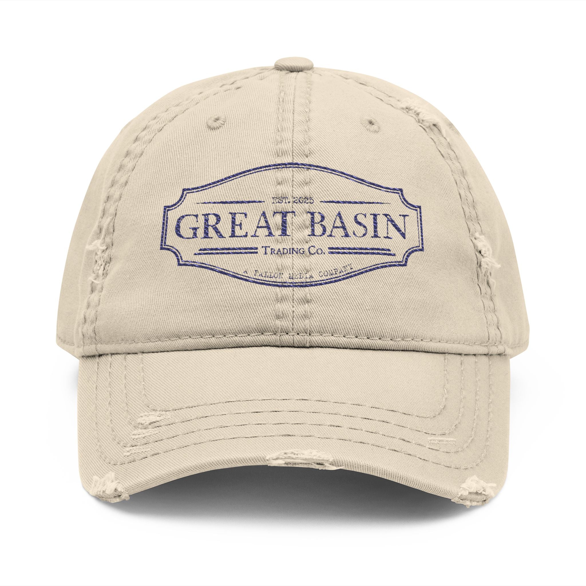 Great Basin Distressed Dad Hat - Embroidered Vintage Logo Cap