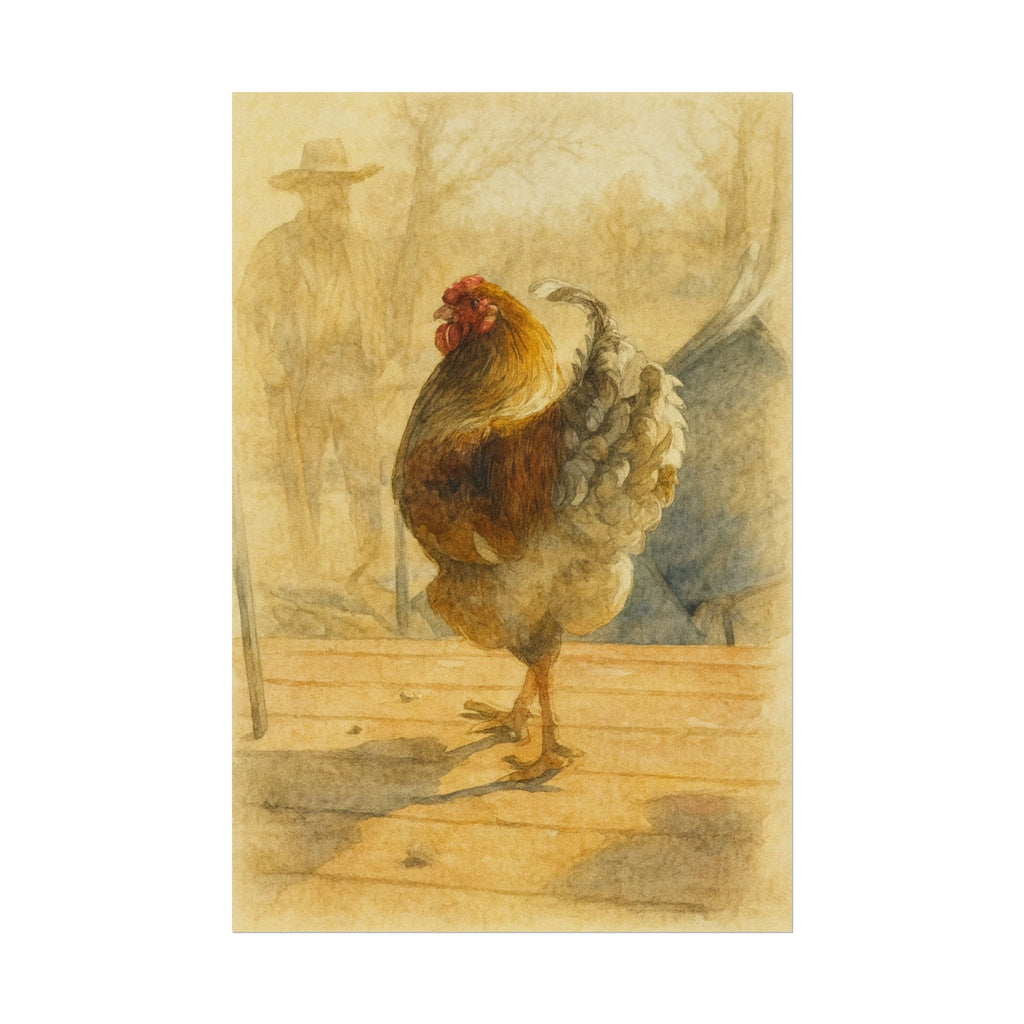 Louie, the Marshall of the Boyer Bunny Ranch — Textured Matte Farmhouse Wall Art