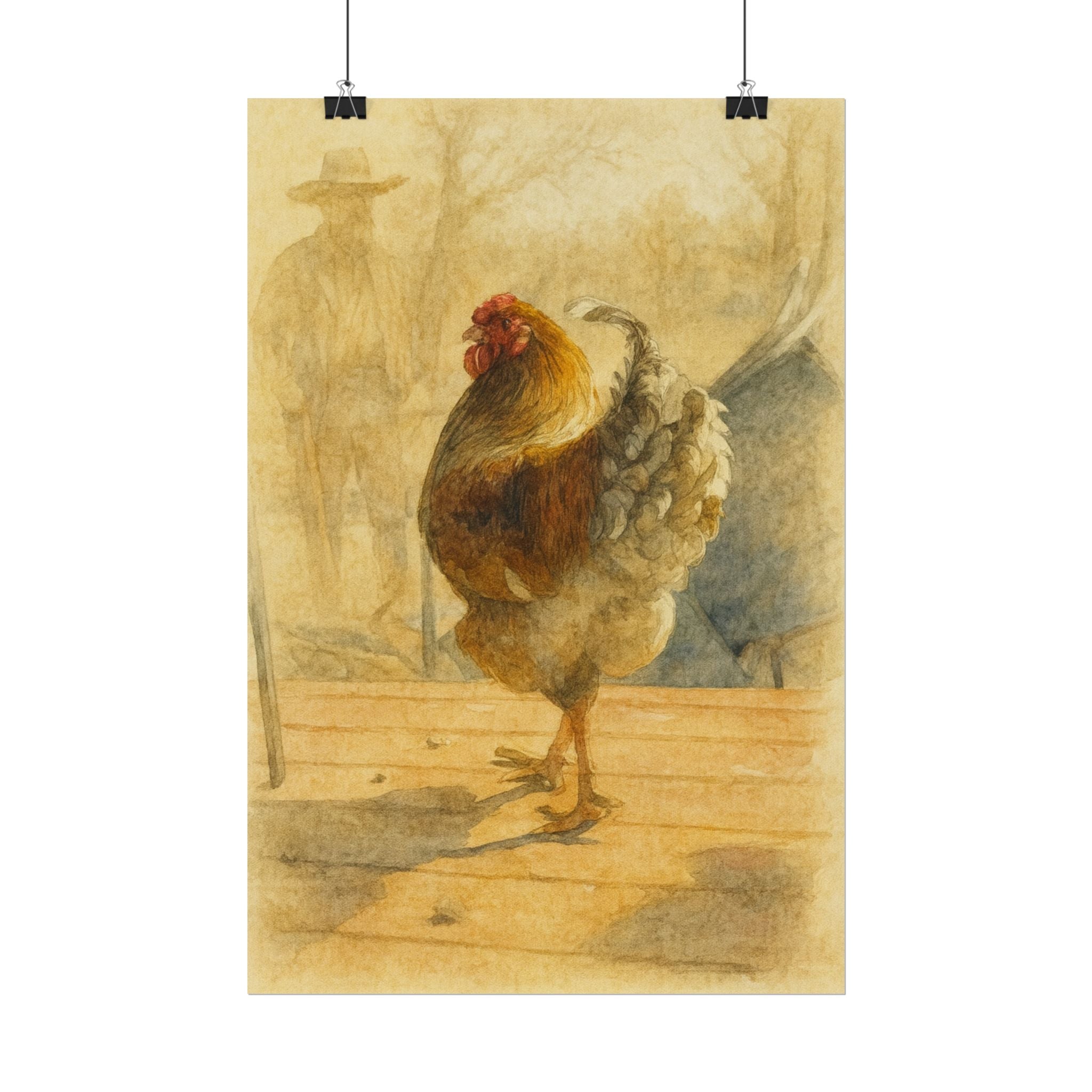 Louie, the Marshall of the Boyer Bunny Ranch — Textured Matte Farmhouse Wall Art