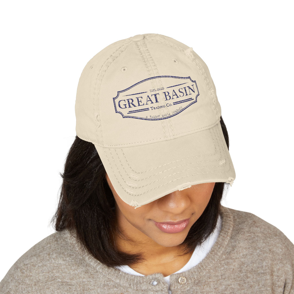 Great Basin Distressed Dad Hat - Embroidered Vintage Logo Cap
