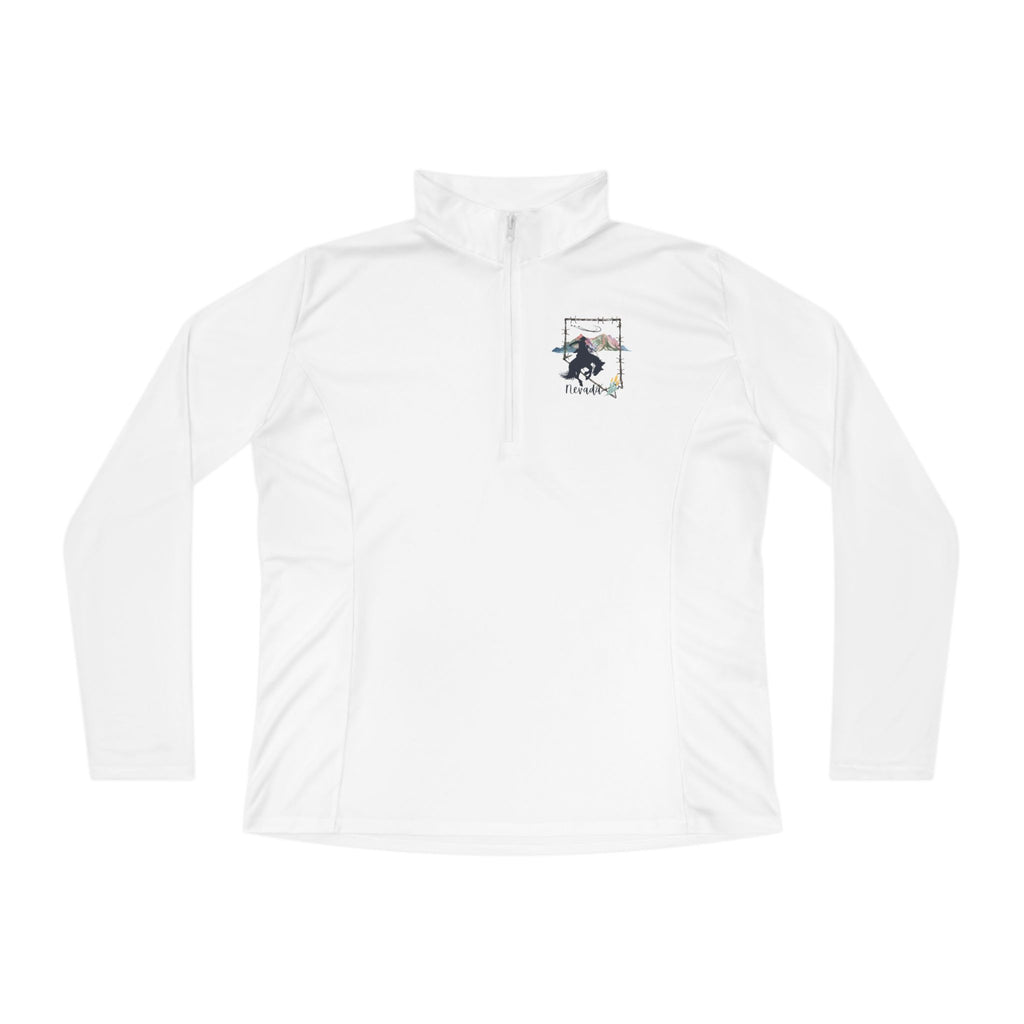 Ladies Quarter-Zip Pullover — Equestrian Silhouette Logo