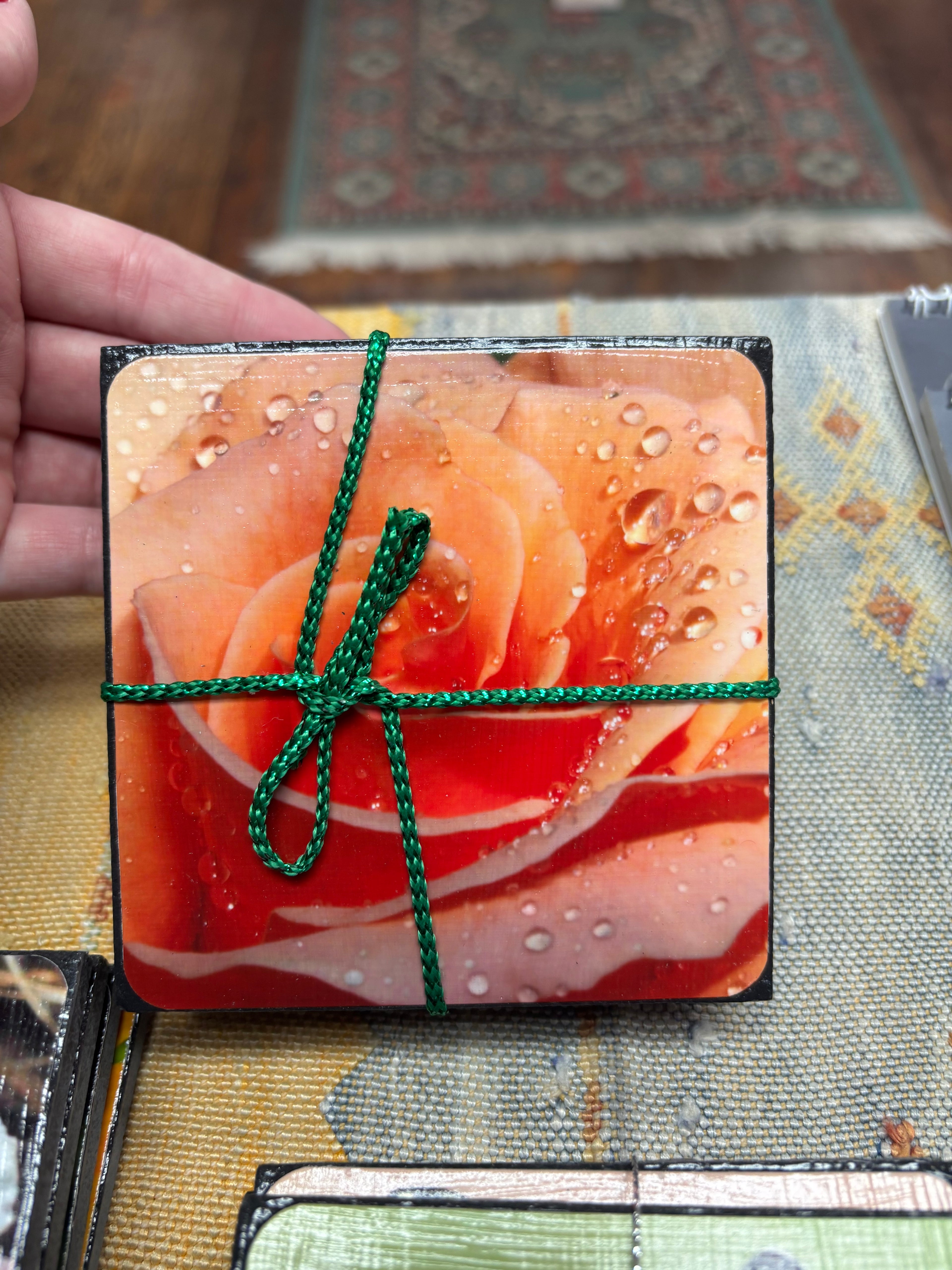 4-Pack of Coasters Roses