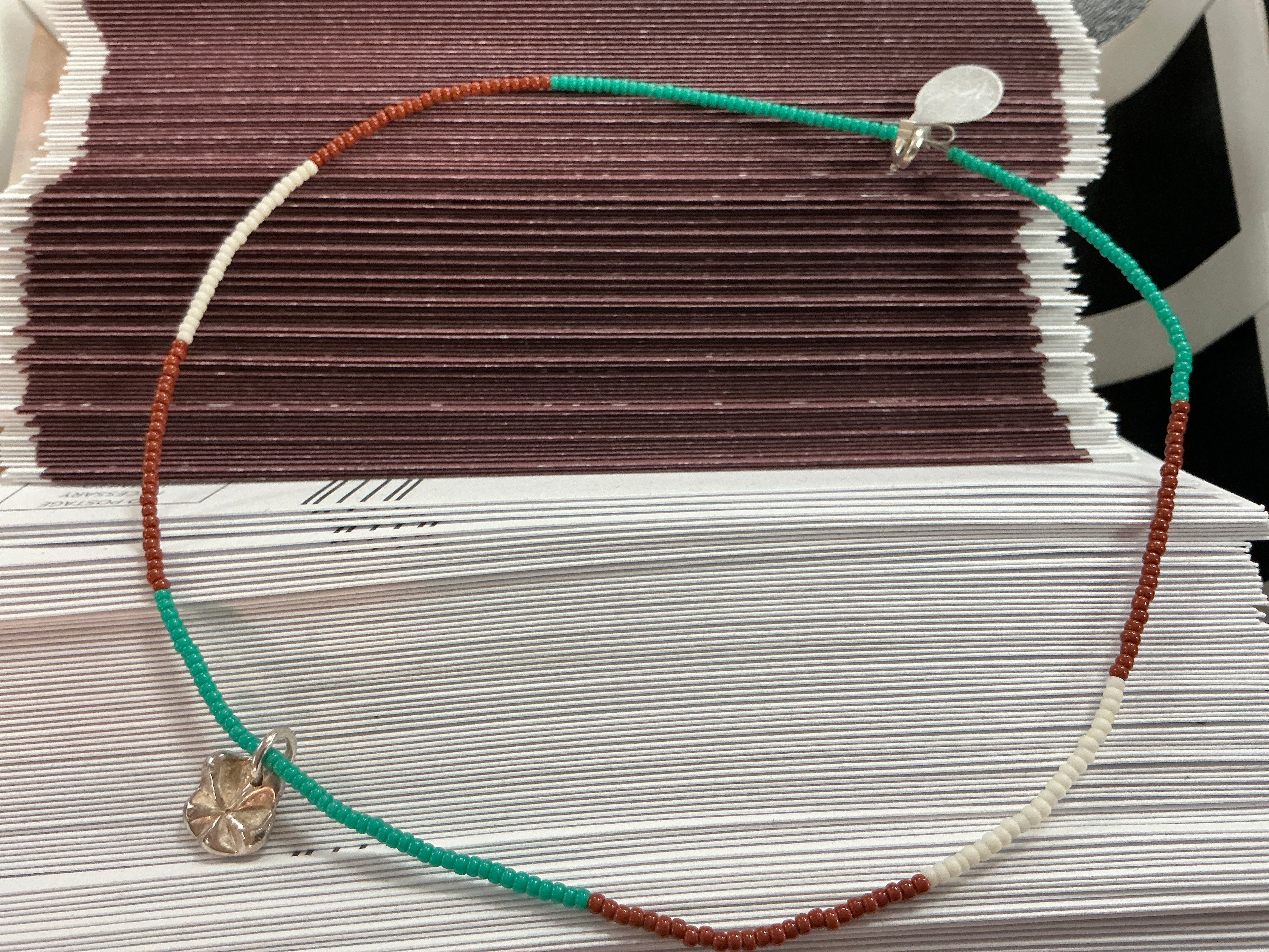 turquoise beaded necklace choker DA17