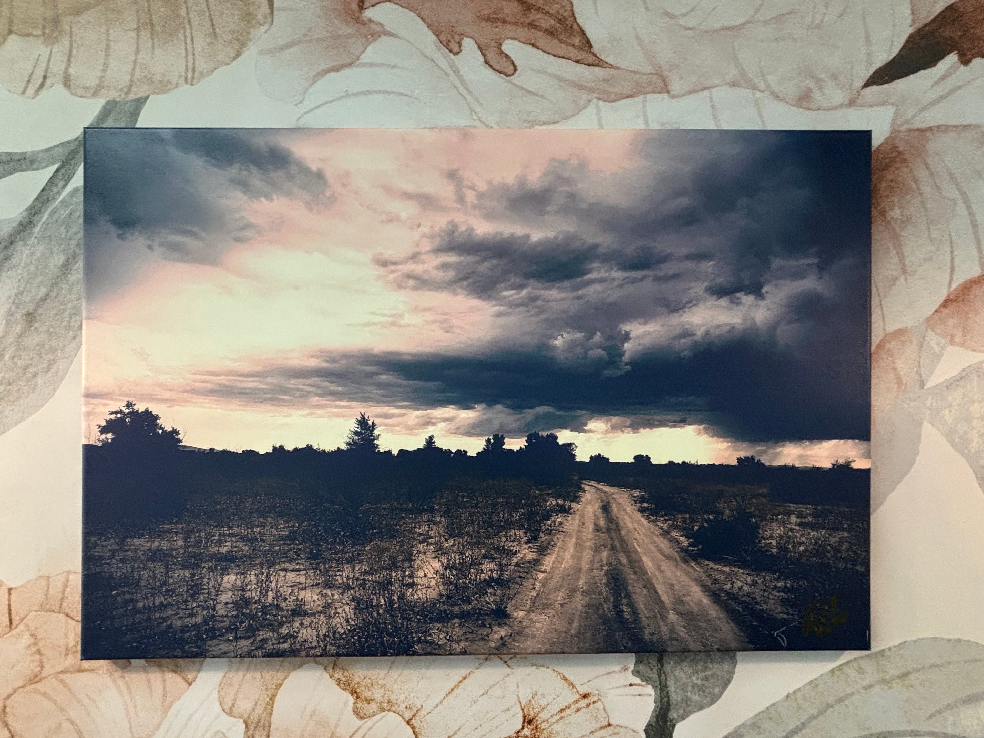 Road Storm Canvas Photo