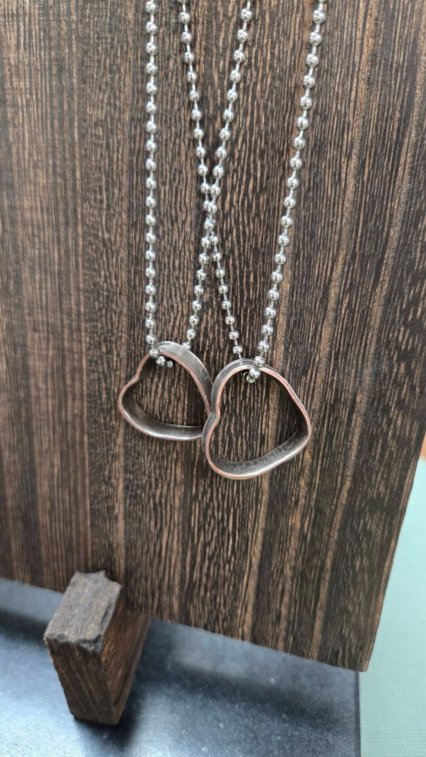 Quarter Heart 18in Necklace